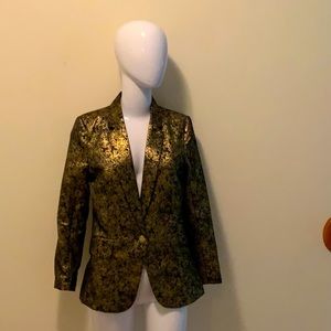 Aqua Gold & Navy Metallic jacket